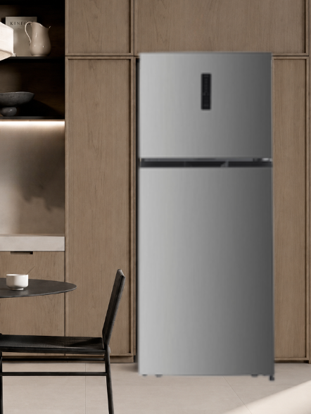 מקרר עם מקפיא עליון בגימור נירוסטה WHITE WESTINGHOUSE