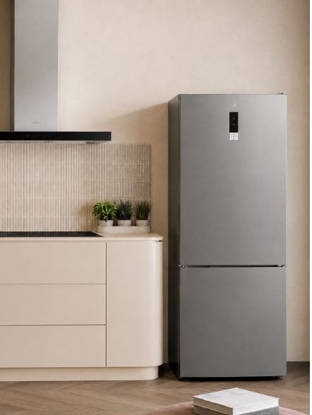 מקרר נירוסטה עם מקפיא עליון WHITE WESTINGHOUSE